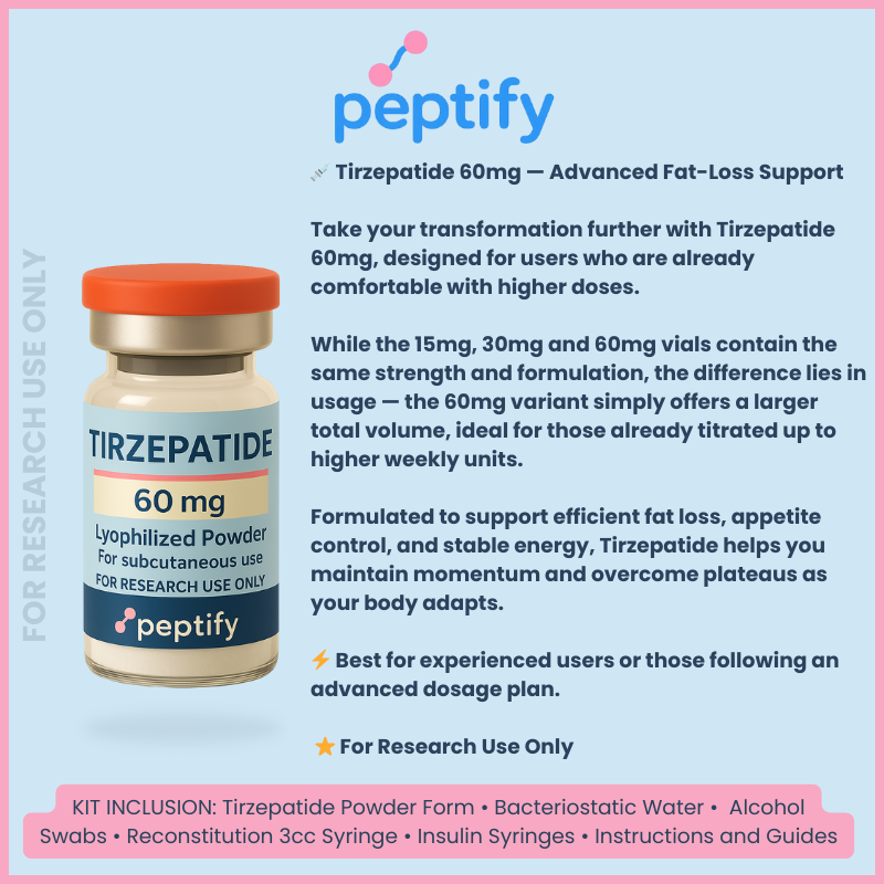 how much bac water for 60mg tirzepatide Tirzepatide 60mg – Peptify